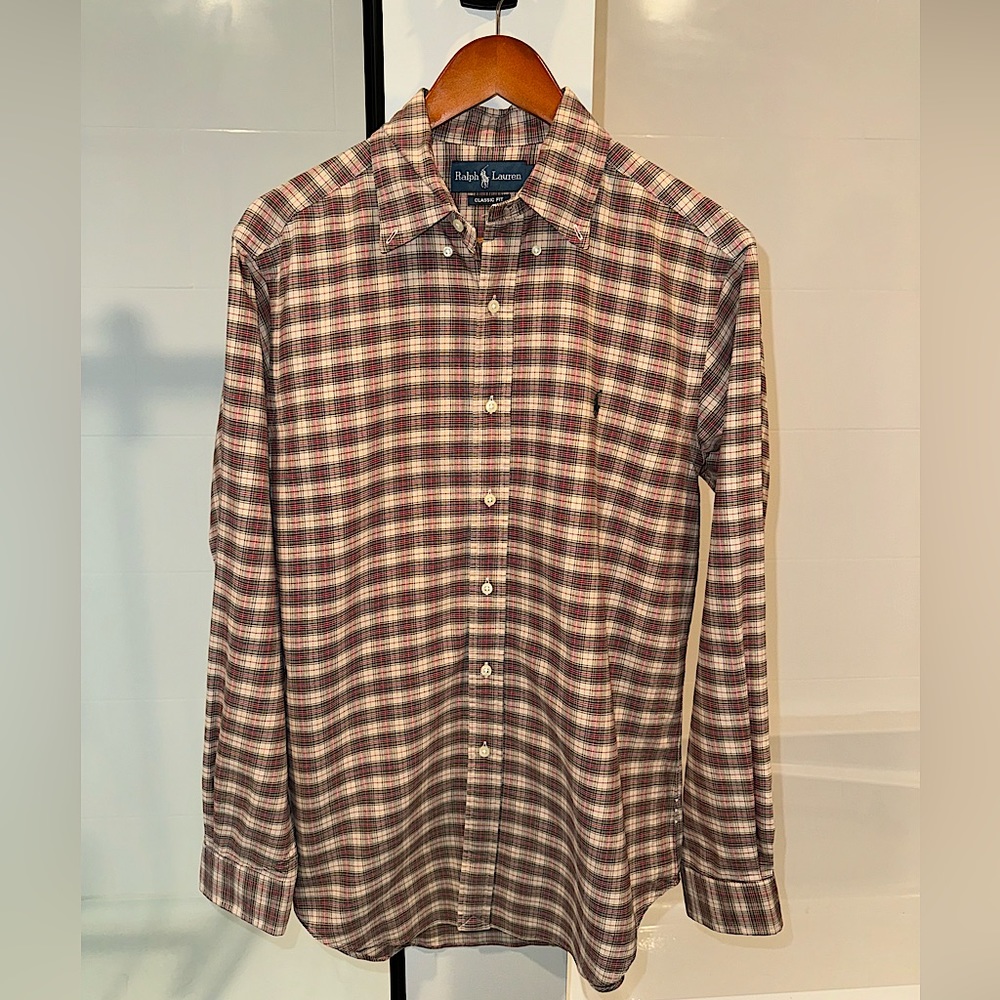 Mens Ralph Lauren Polo Button Down Classic Fit Size Medium